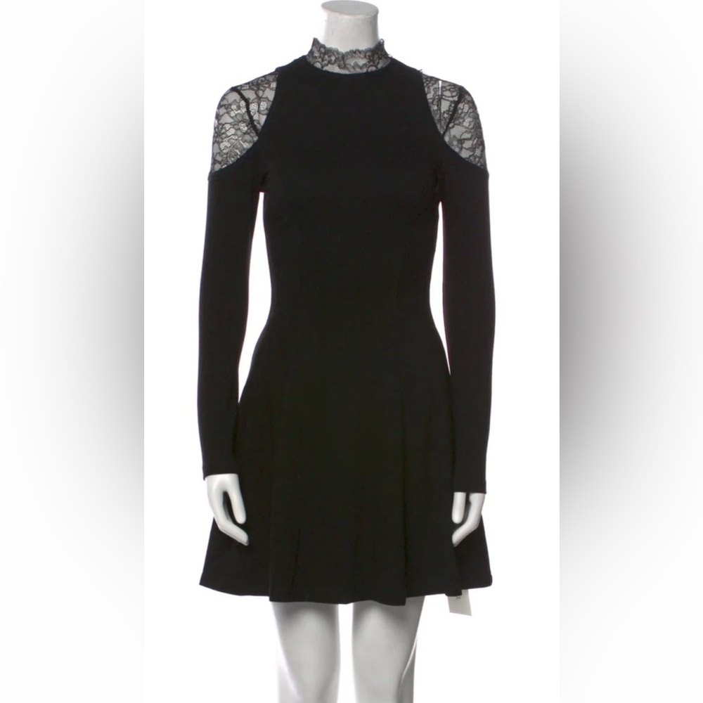 Alice and Olivia black dress size 4 lace mini